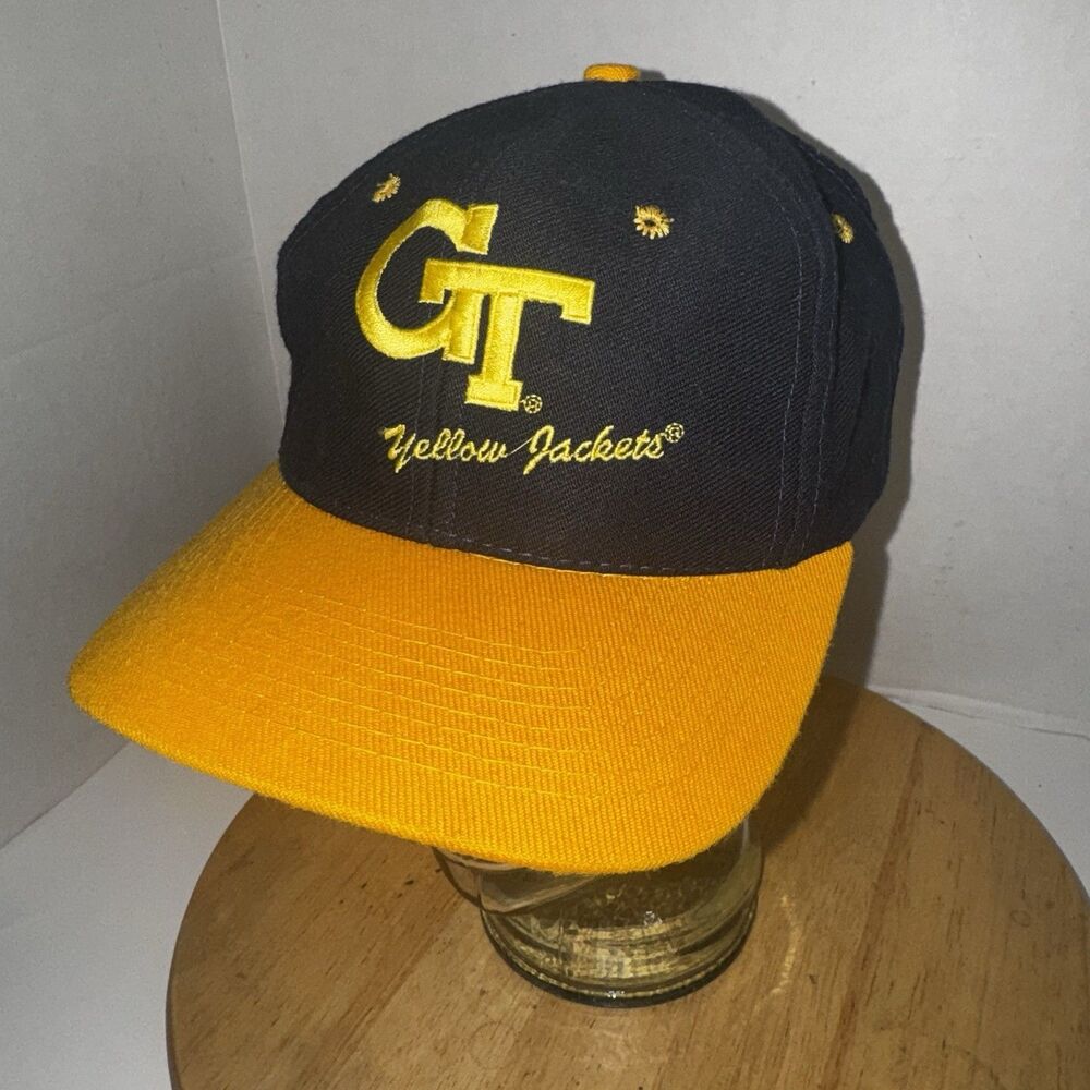 Vintage 80s Georgia Tech GT Yellow Jackets Snapback Hat Cap NCAA